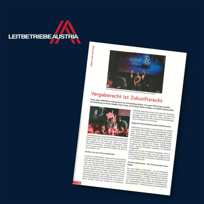 Vergaberecht ist Zukunftsrecht